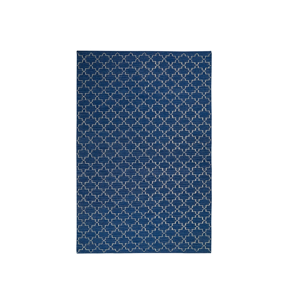 Chhatwal & Jonsson New Geometric -matto Indigo melange/off white 180 x 272 cm