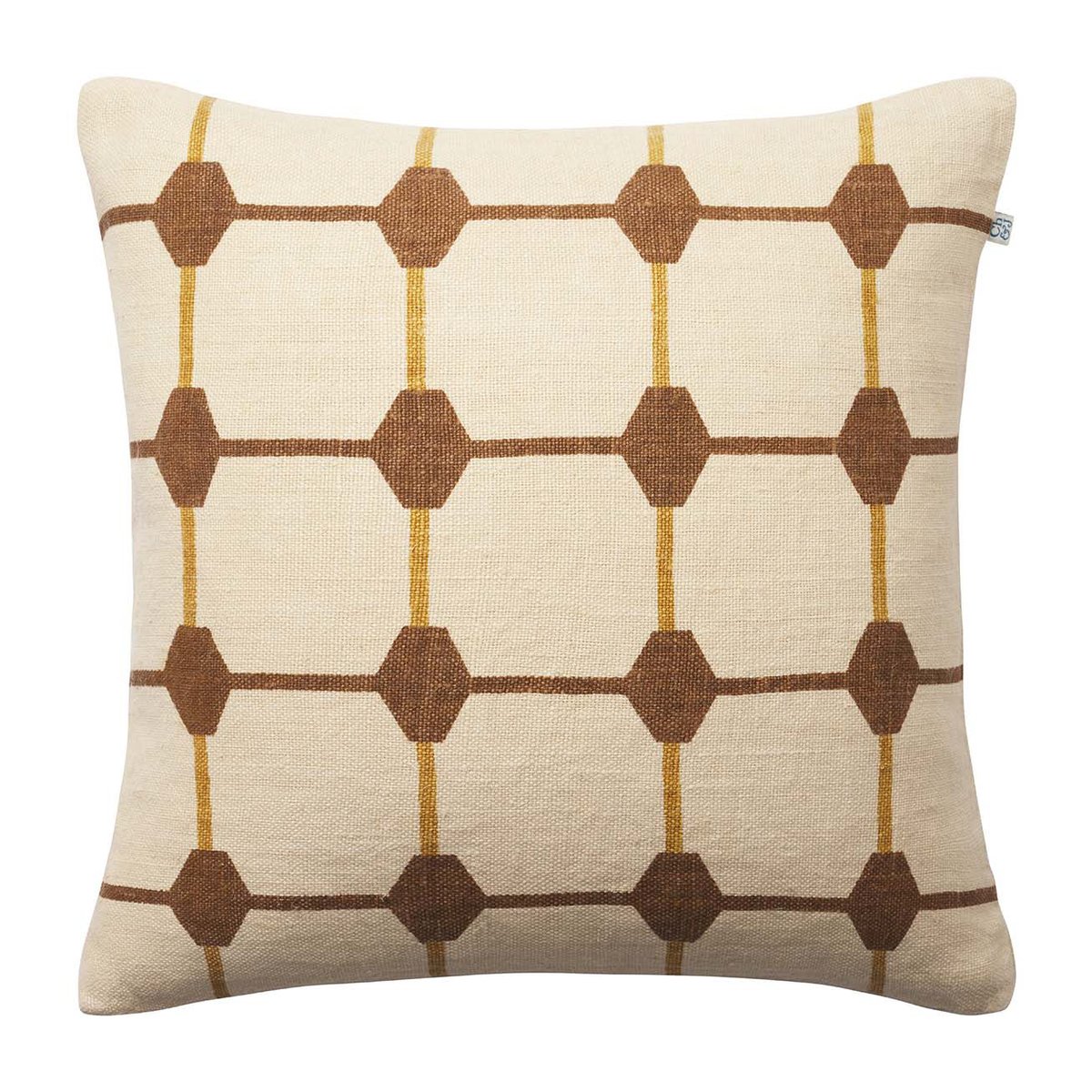 Chhatwal & Jonsson Rakhi tyynynpäällinen 50 x 50 cm Taupe-spicy yellow