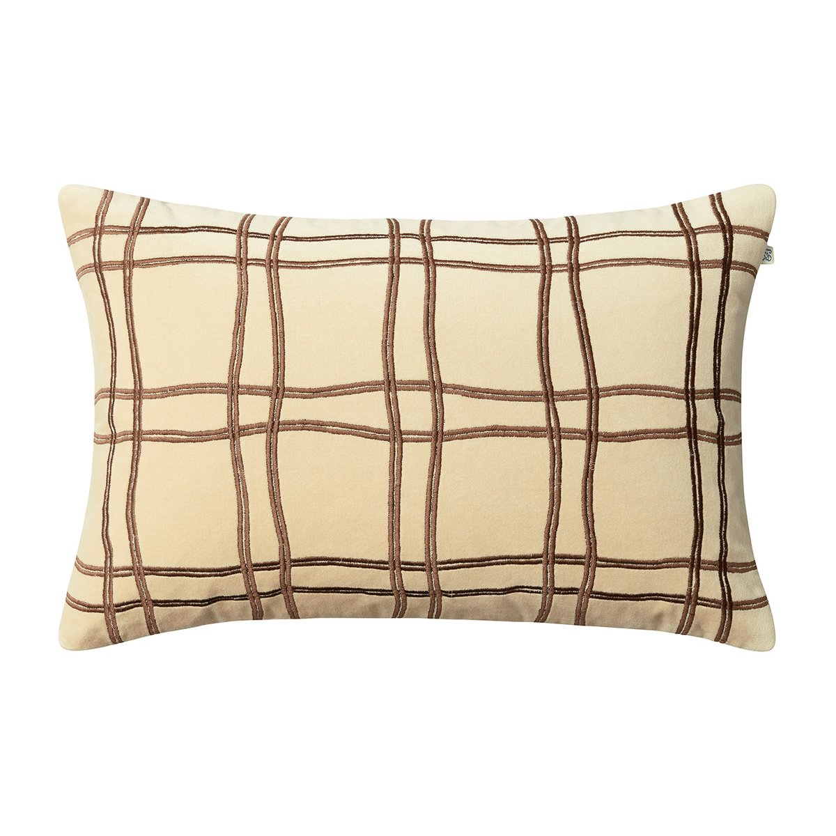 Chhatwal & Jonsson Tattersall tyynyliina 40×60 cm Beige-cognac