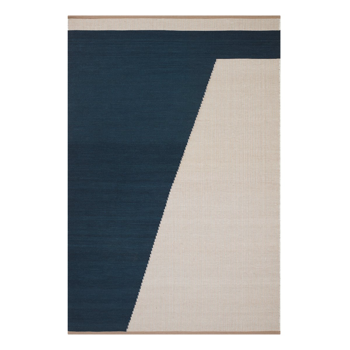 Chhatwal & Jonsson Una villamatto 180 x 270 cm Dark blue-beige-off white