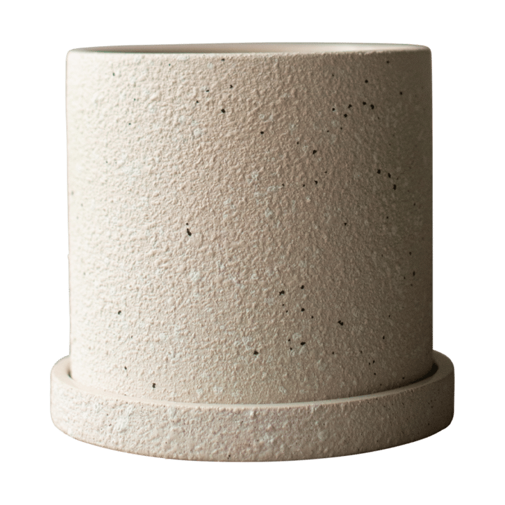 Grow ruukku Ø13 cm aluslautasella - Creme structure - DBKD