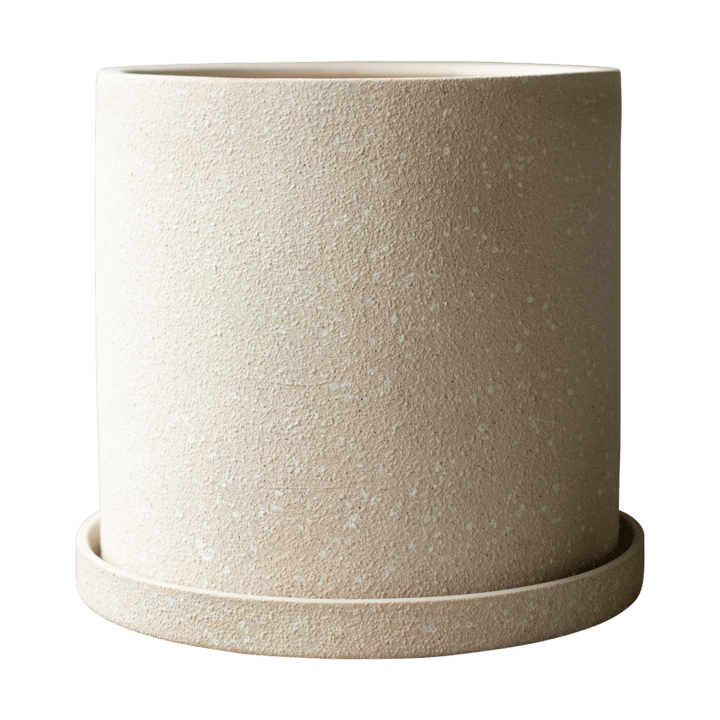 Grow ruukku Ø30 cm aluslautasella, Creme structure DBKD