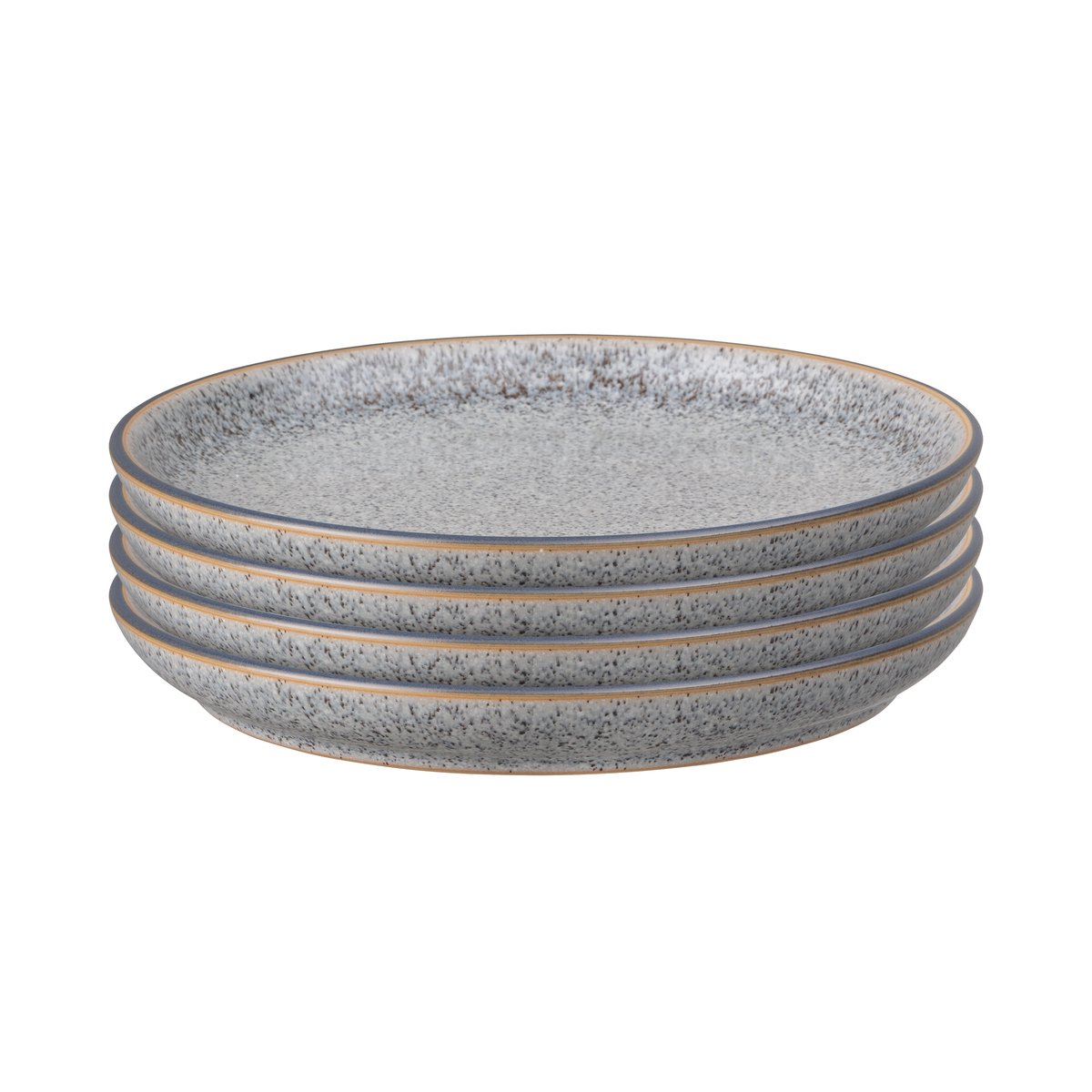 Denby Studio Grey lautanen 21 cm 4-pakkaus Graniitti