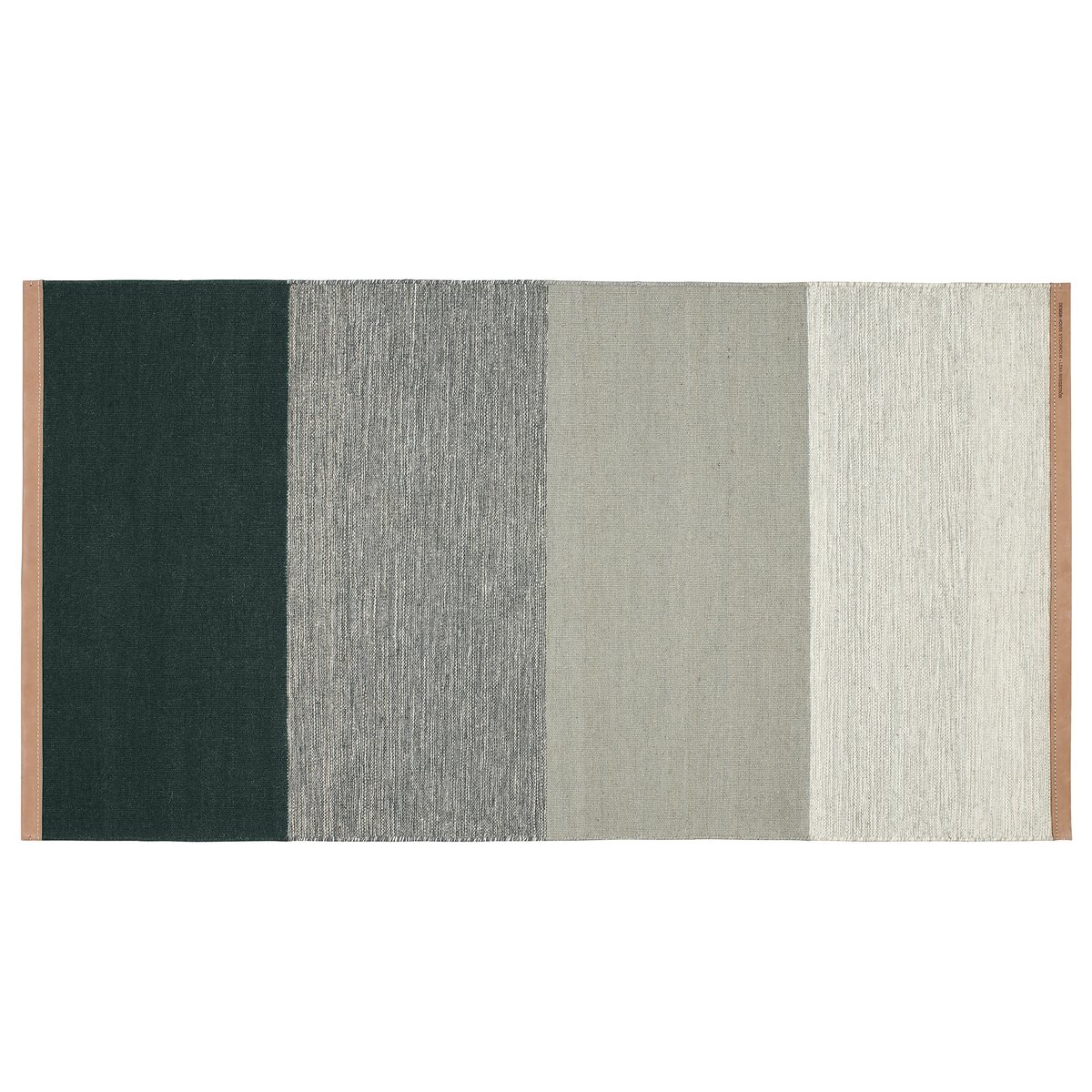 Design House Stockholm Fields matto 70×130 cm Vihreä-harmaa