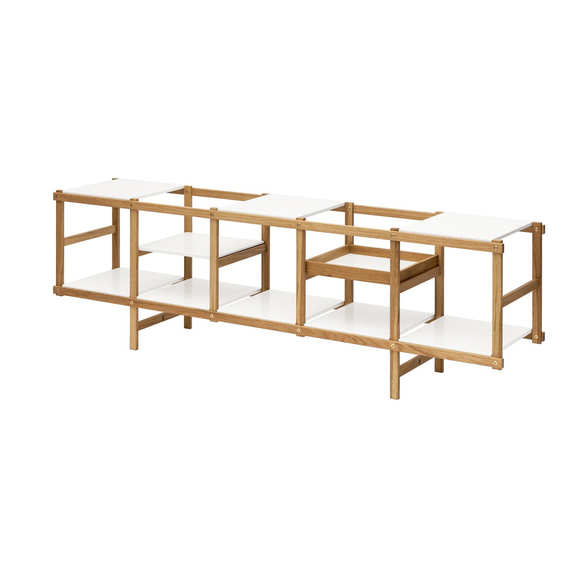 Design House Stockholm Frame hylly matala Tammi-valkoinen