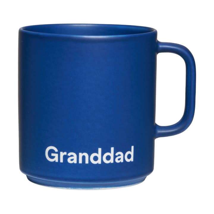 Design Letters VIP -suosikkikuppi kahvalla 25 cl - Granddad-midnight blue - Design Letters