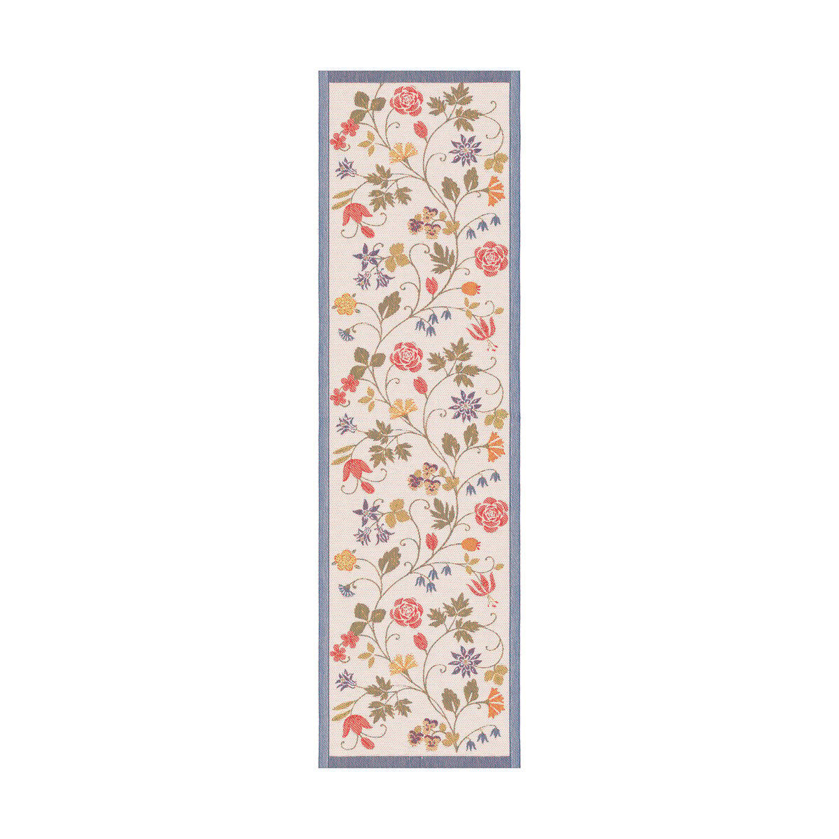 Ekelund Linneväveri Flower pöytäliina 35×120 cm Multi