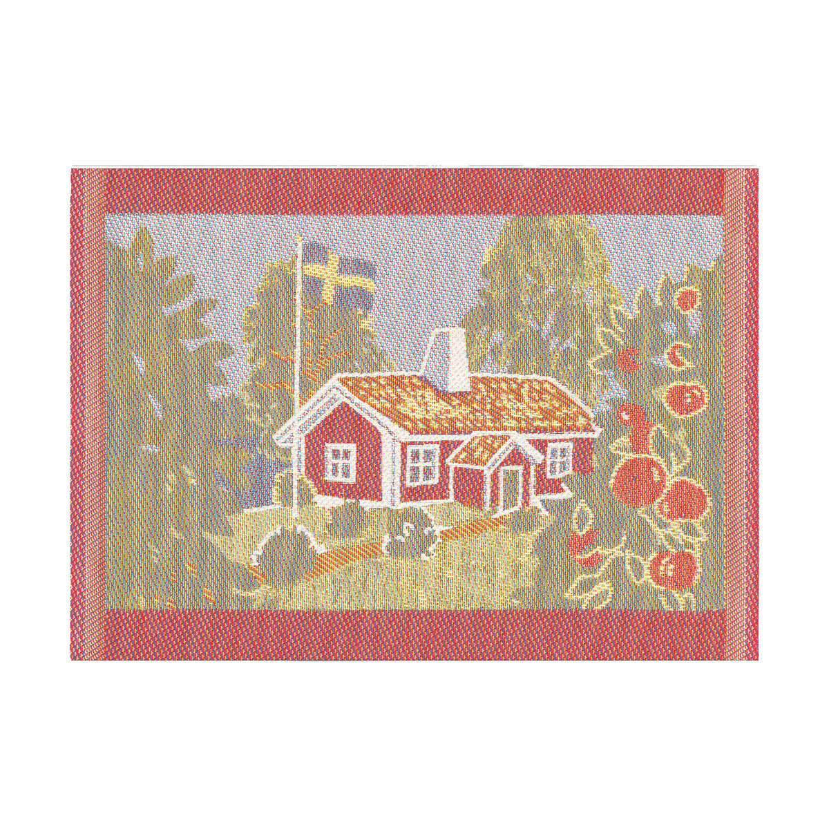 Ekelund Linneväveri Mitt Sverige tiskirätti 35×25 cm Multi