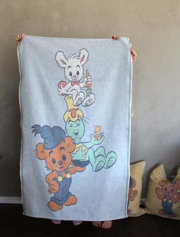 Ystävät lasten viltti 72x105 cm - Sininen - Ekelund Linneväveri