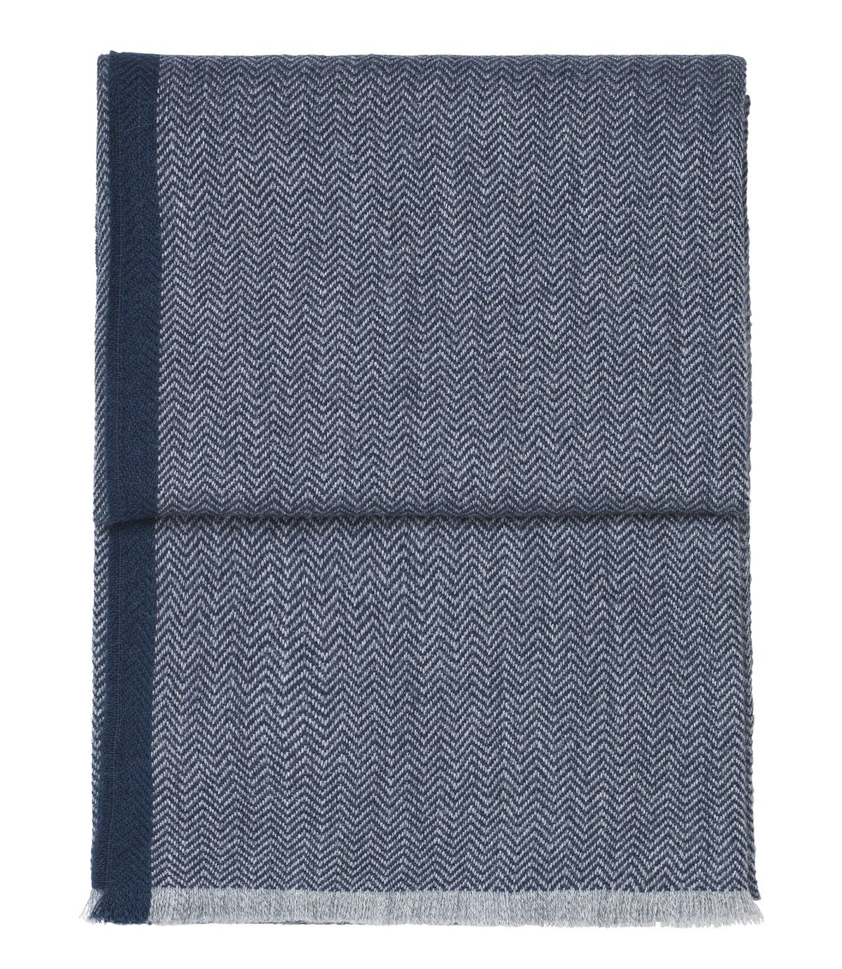 Elvang Denmark Herringbone huopa 130×190 cm Dark blue-grey