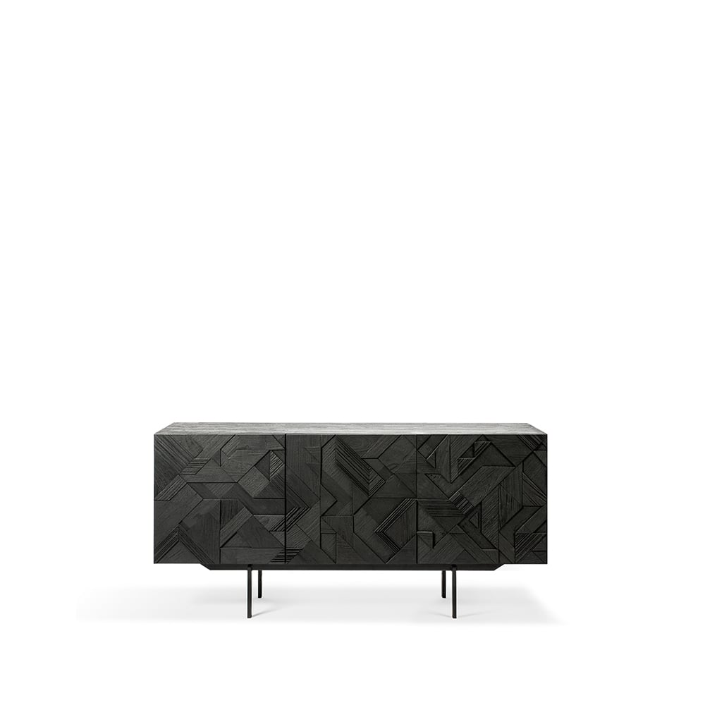 Ethnicraft Graphic sideboard Tiikki musta 3 ovea