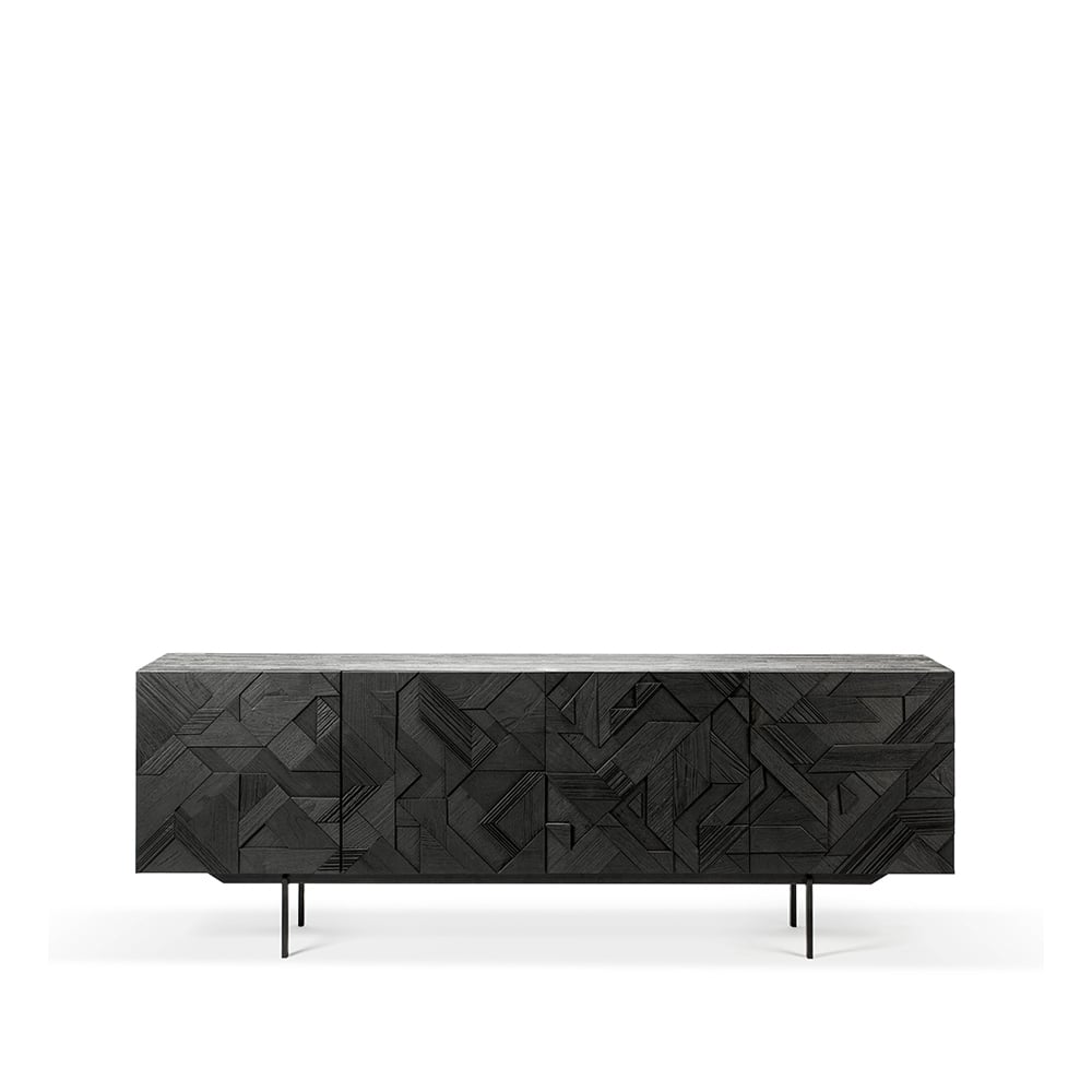 Ethnicraft Graphic sideboard Tiikki musta 4 ovea