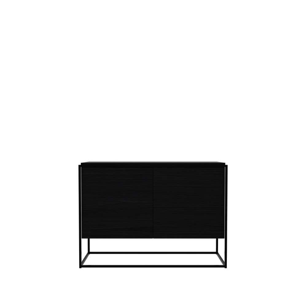 Ethnicraft Monolit sideboard Musta tammi 2 ovea-Metalli