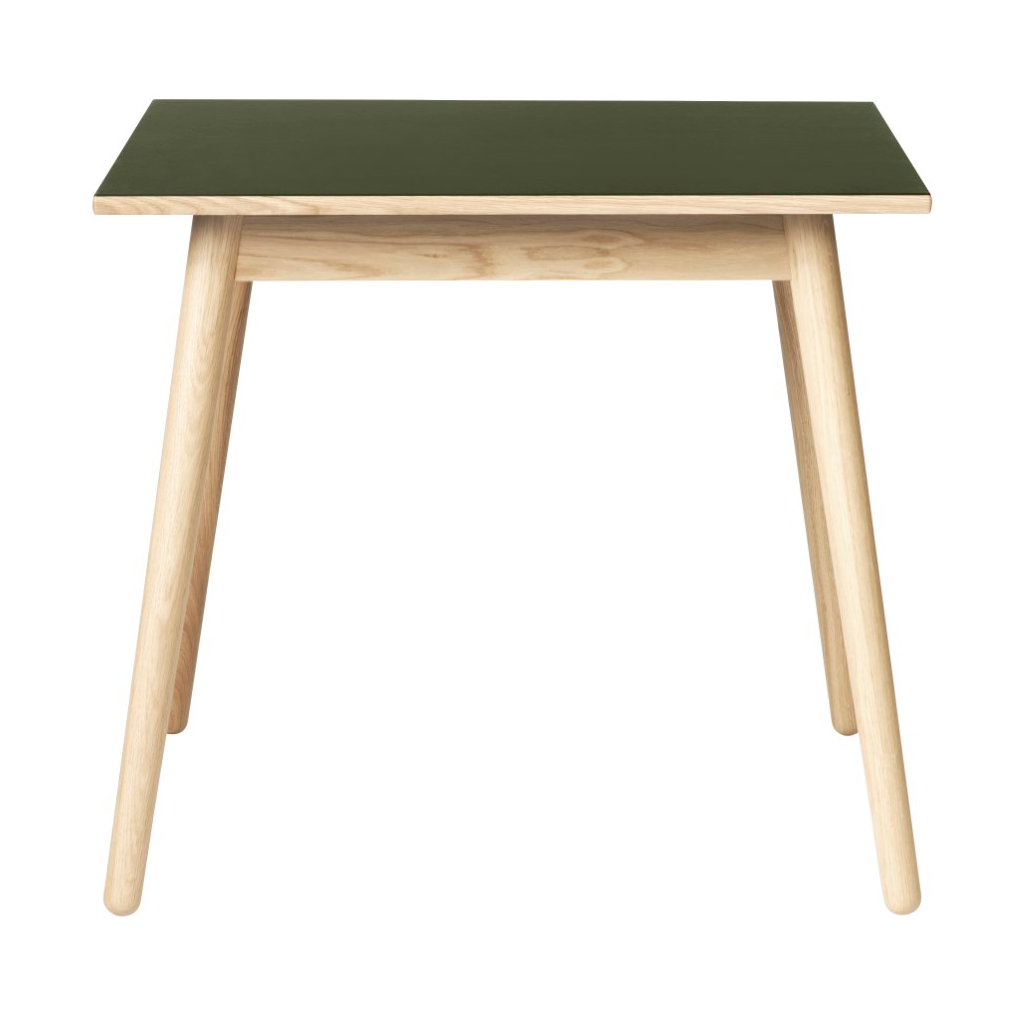 FDB Møbler C35A ruokapöytä 82×82 cm Olive green-oak nature lacquered