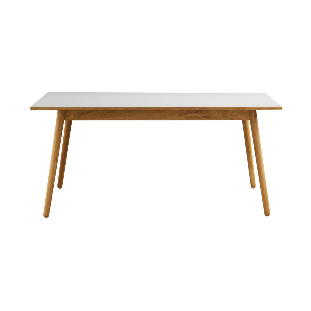 FDB Møbler C35B ruokapöytä 82×160 cm Light grey-oak nature lacquered