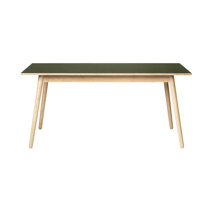 C35B ruokapöytä 82x160 cm - Olive green-oak nature lacquered - FDB Møbler