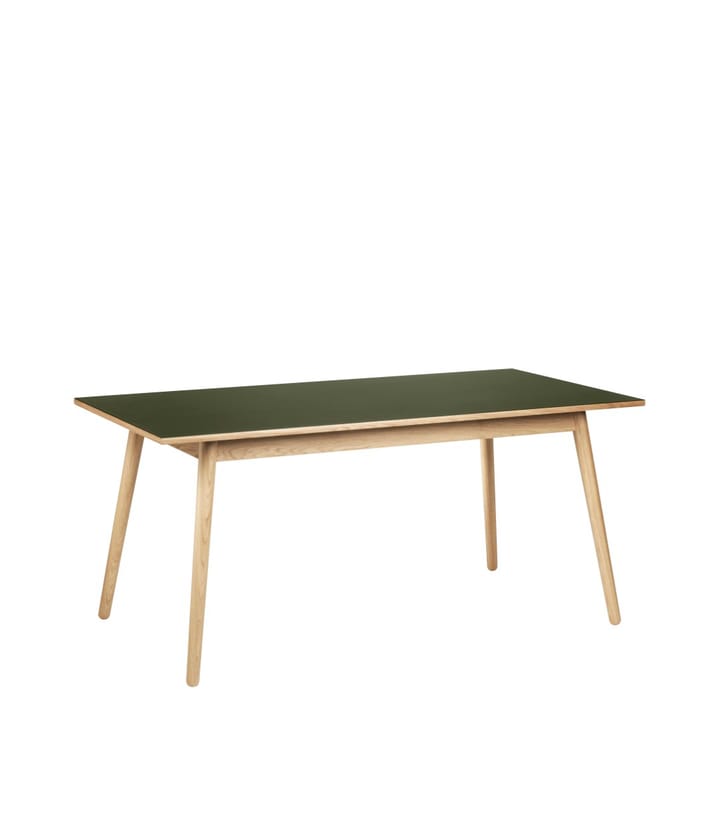 C35B ruokapöytä 82x160 cm - Olive green-oak nature lacquered - FDB Møbler