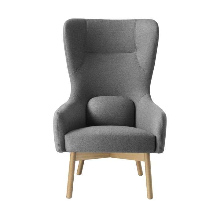 L35 Gesja Wing Chair nojatuoli - Oak nature lacquered-dark grey - FDB Møbler