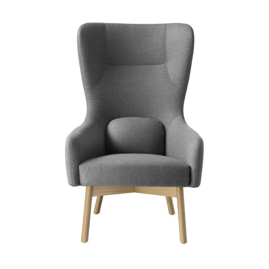 FDB Møbler L35 Gesja Wing Chair nojatuoli Oak nature lacquered-dark grey