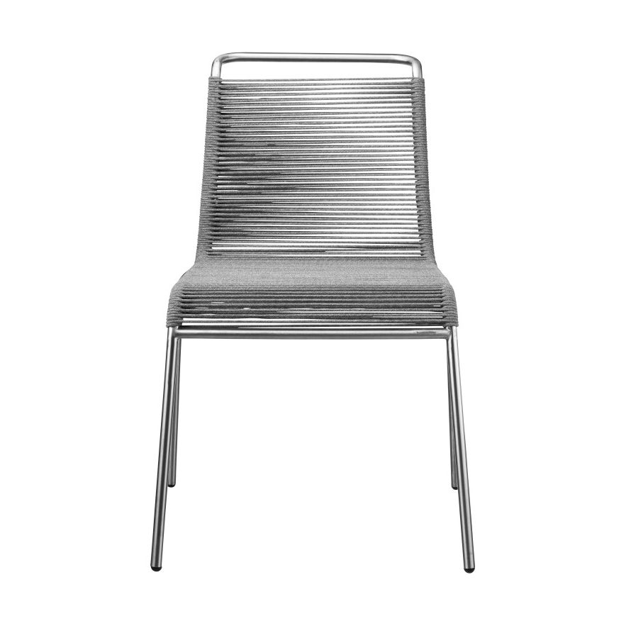 FDB Møbler M20 Teglgård Cord Chair tuoli Light grey mixed-stainless steel