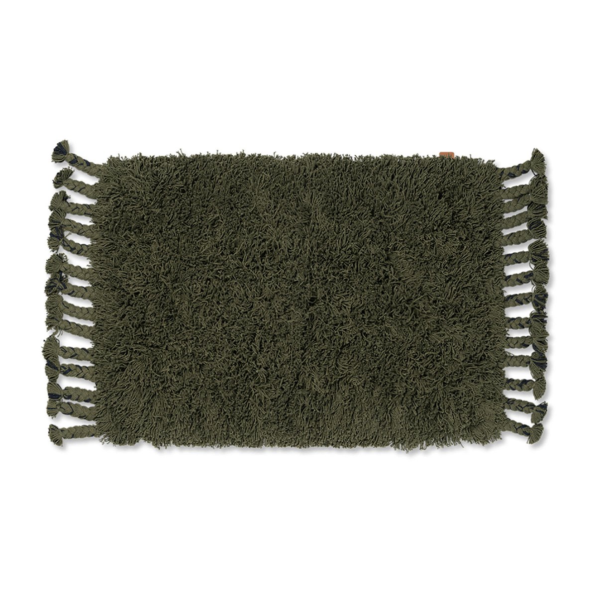 ferm LIVING Amass long pile -matto 70 x 50 cm Olive