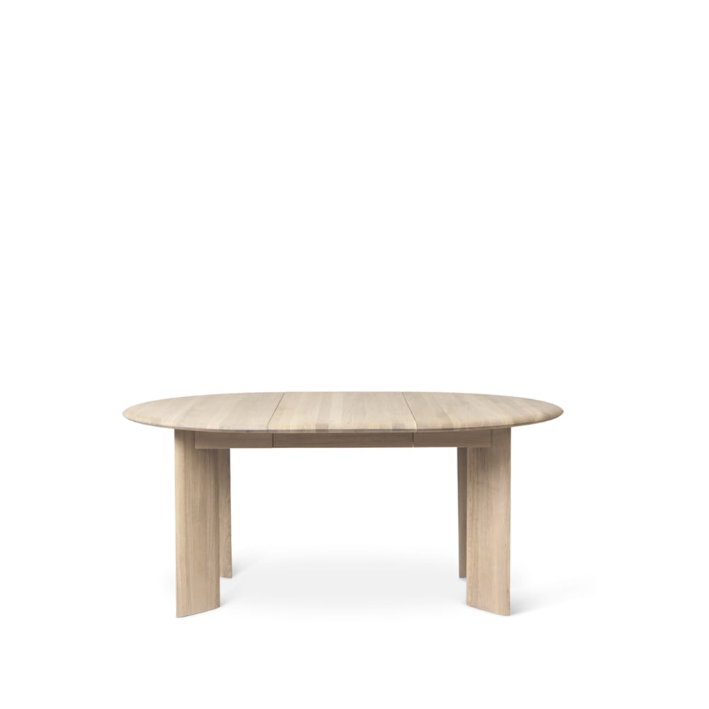 ferm LIVING Bevel Extendable -ruokapöytä Oak white oiled sis. jatkolevyn á 50 cm