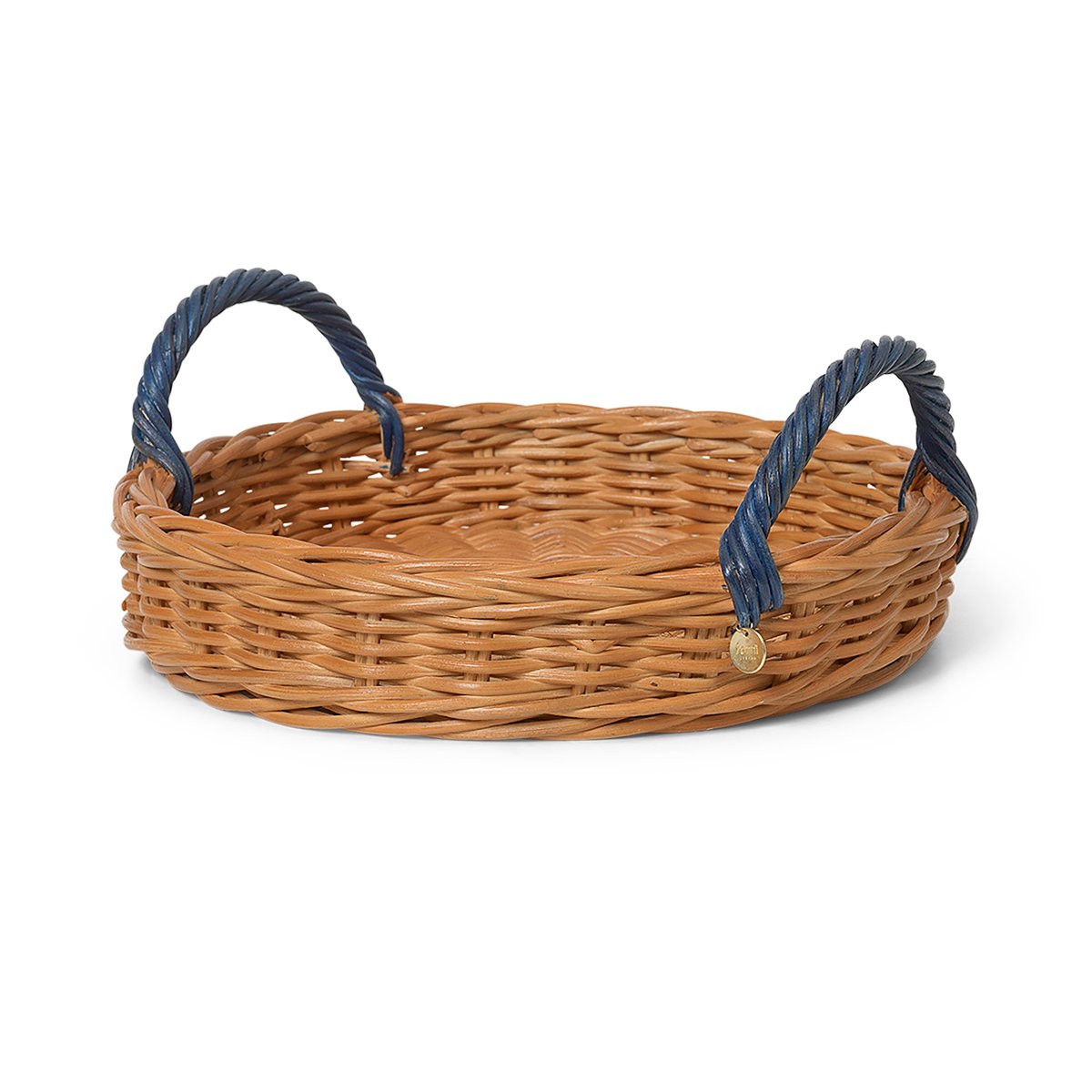 ferm LIVING Blue Handle tarjotin Ø30 cm Luonnollinen-sininen