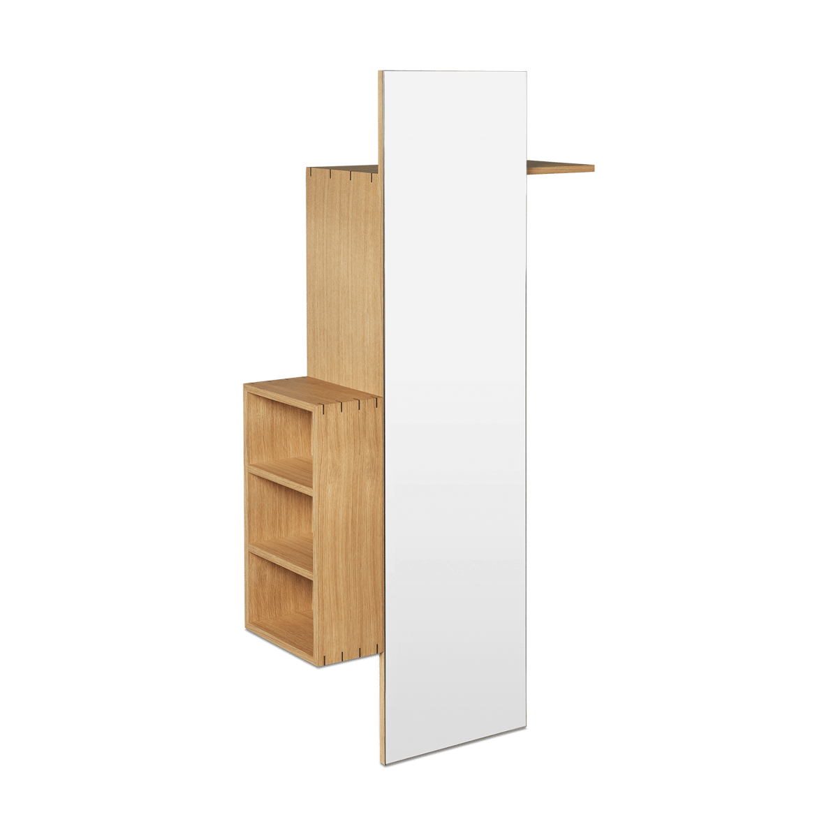 ferm LIVING Bon hallway cabinet vaateteline peilillä Oiled Oak