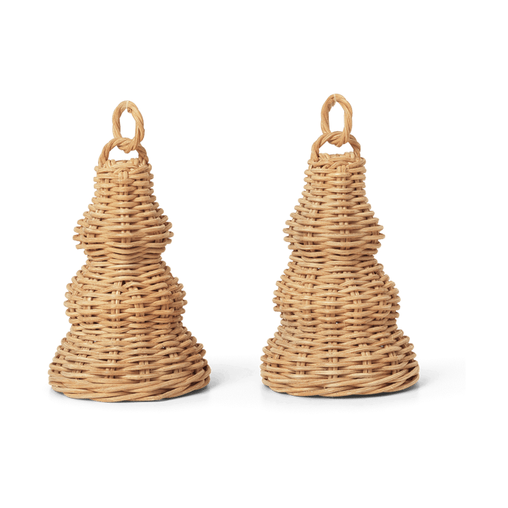 Braided Bell Baubles joulukoriste 2-pakkaus - Natural - Ferm LIVING