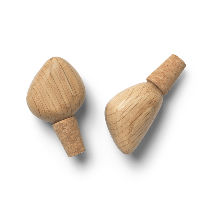 Cairn viinipullonavaaja 2 kpl - Oak - Ferm Living