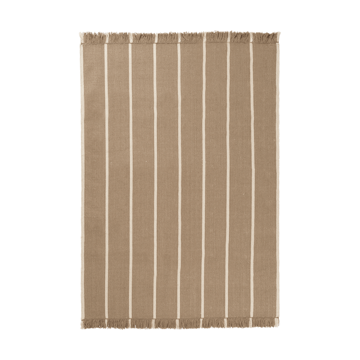 ferm LIVING Calm kelim matto Dark Sand Off-white 140×200 cm