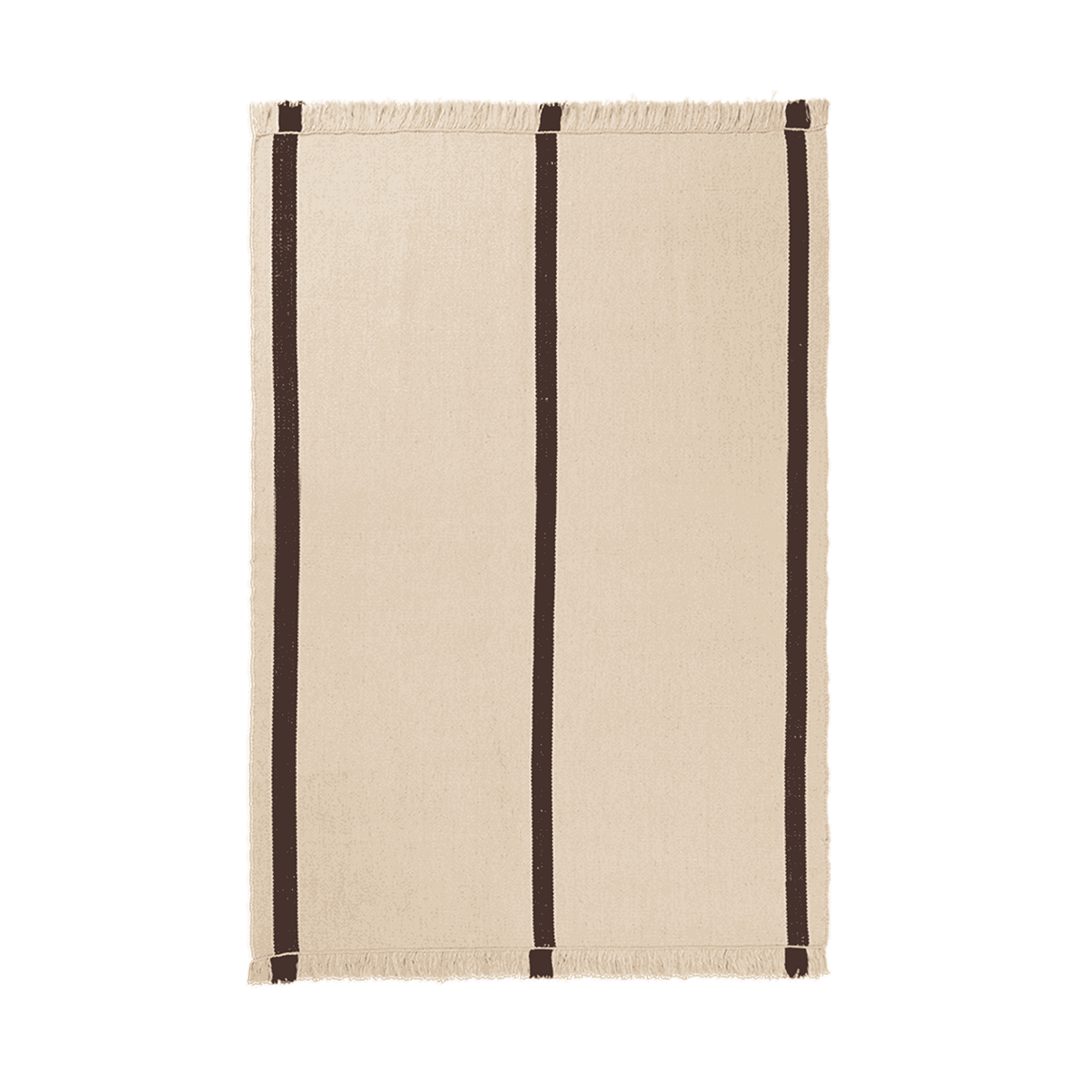 ferm LIVING Calm kelim matto Off-white Coffee 140×200 cm