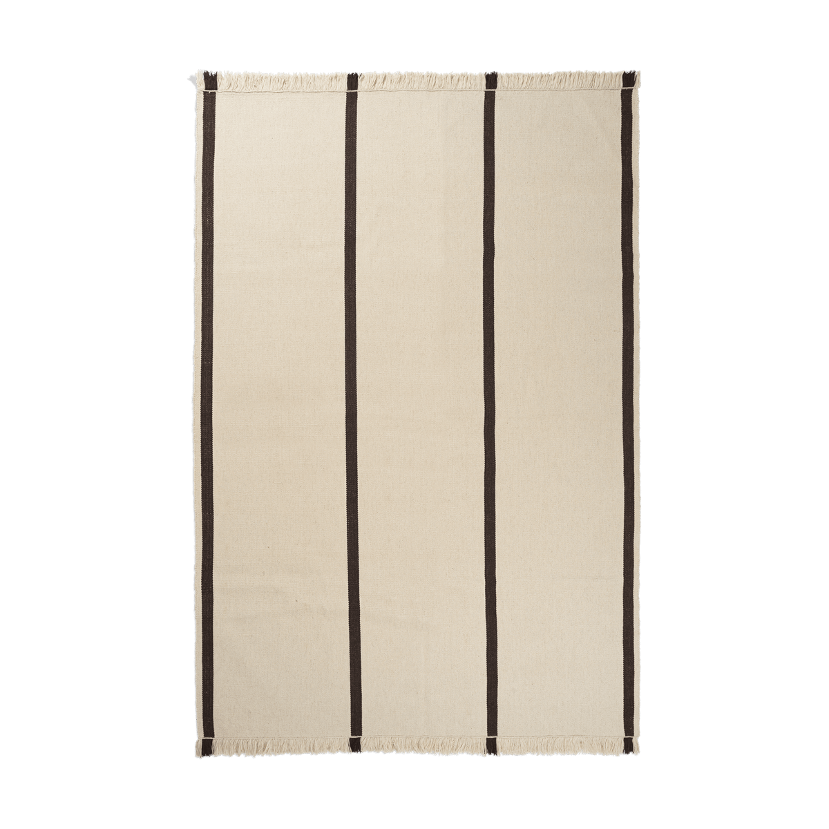 ferm LIVING Calm kelim matto Off-white Coffee 200×300 cm