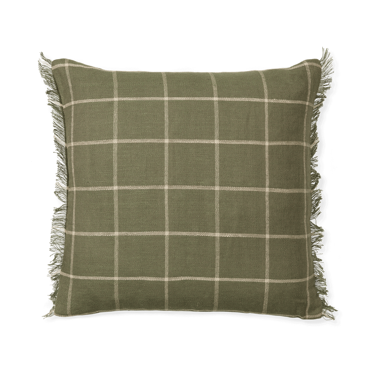 ferm LIVING Calm tyynynpäällinen 50×50 cm Oliivi-vaaleanbeige