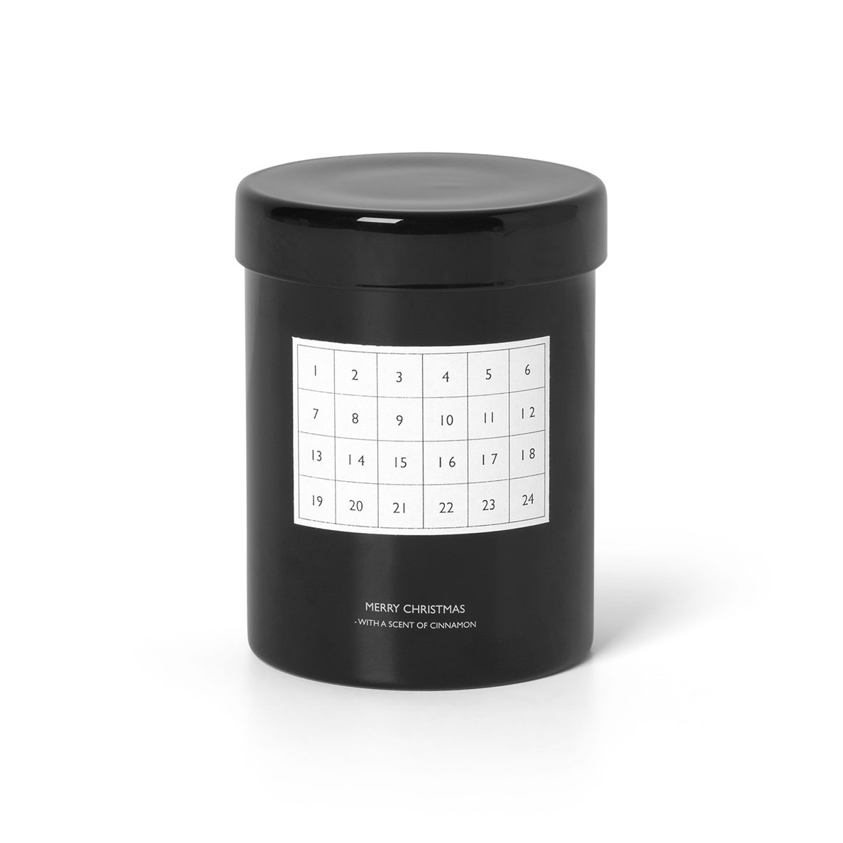 ferm LIVING Christmas Calendar -tuoksukynttilä Musta