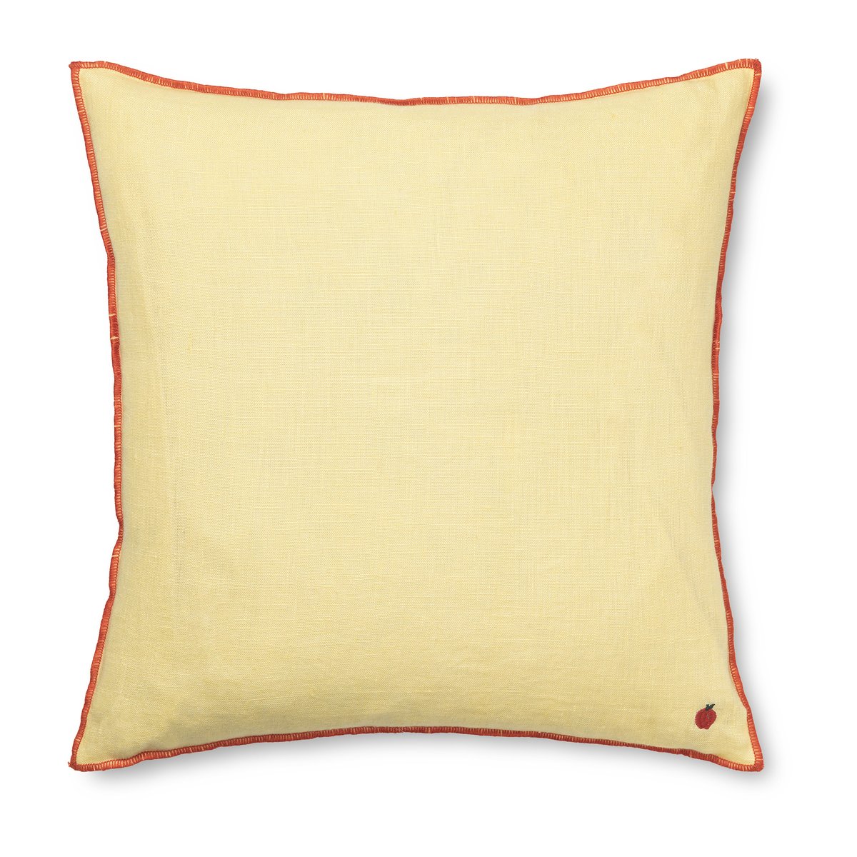 ferm LIVING Contrast linen -tyyny 40 x 40 cm Lemon