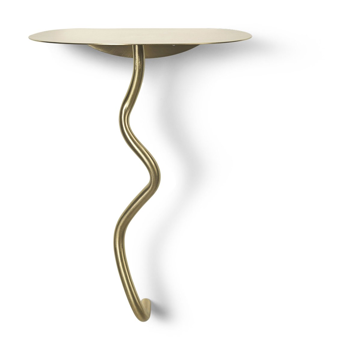 ferm LIVING Curvature seinäpöytä Brass