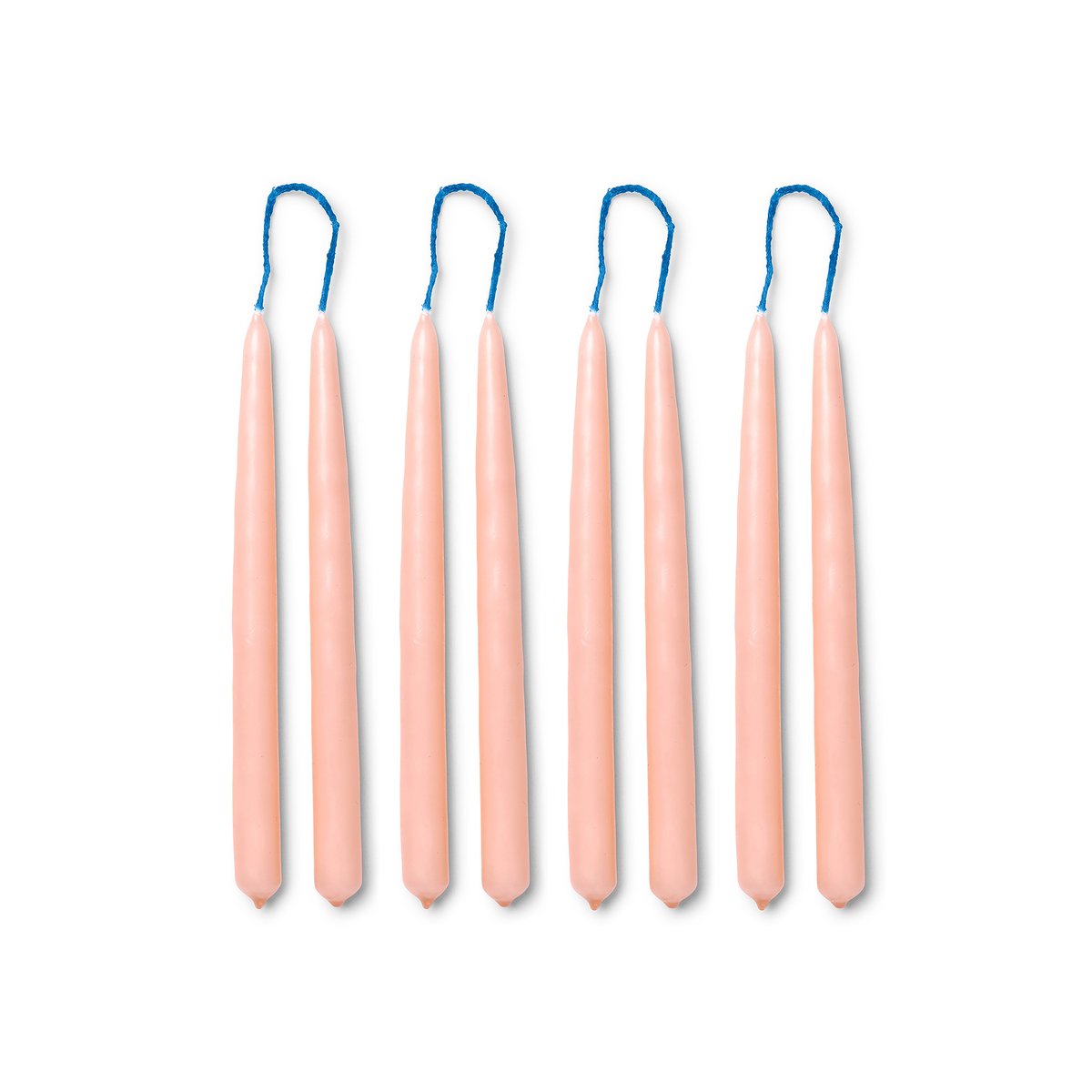 ferm LIVING Dipped candles käsintehdyt kynttilät 15 cm 8-pack Blush