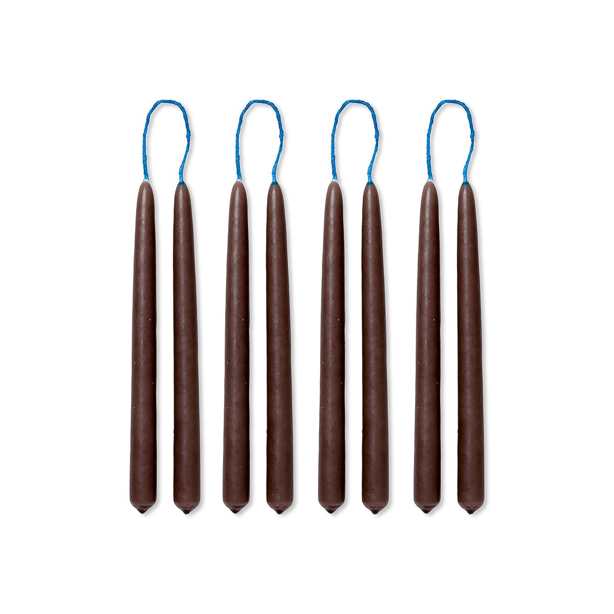 ferm LIVING Dipped candles käsintehdyt kynttilät 15 cm 8-pack Brown