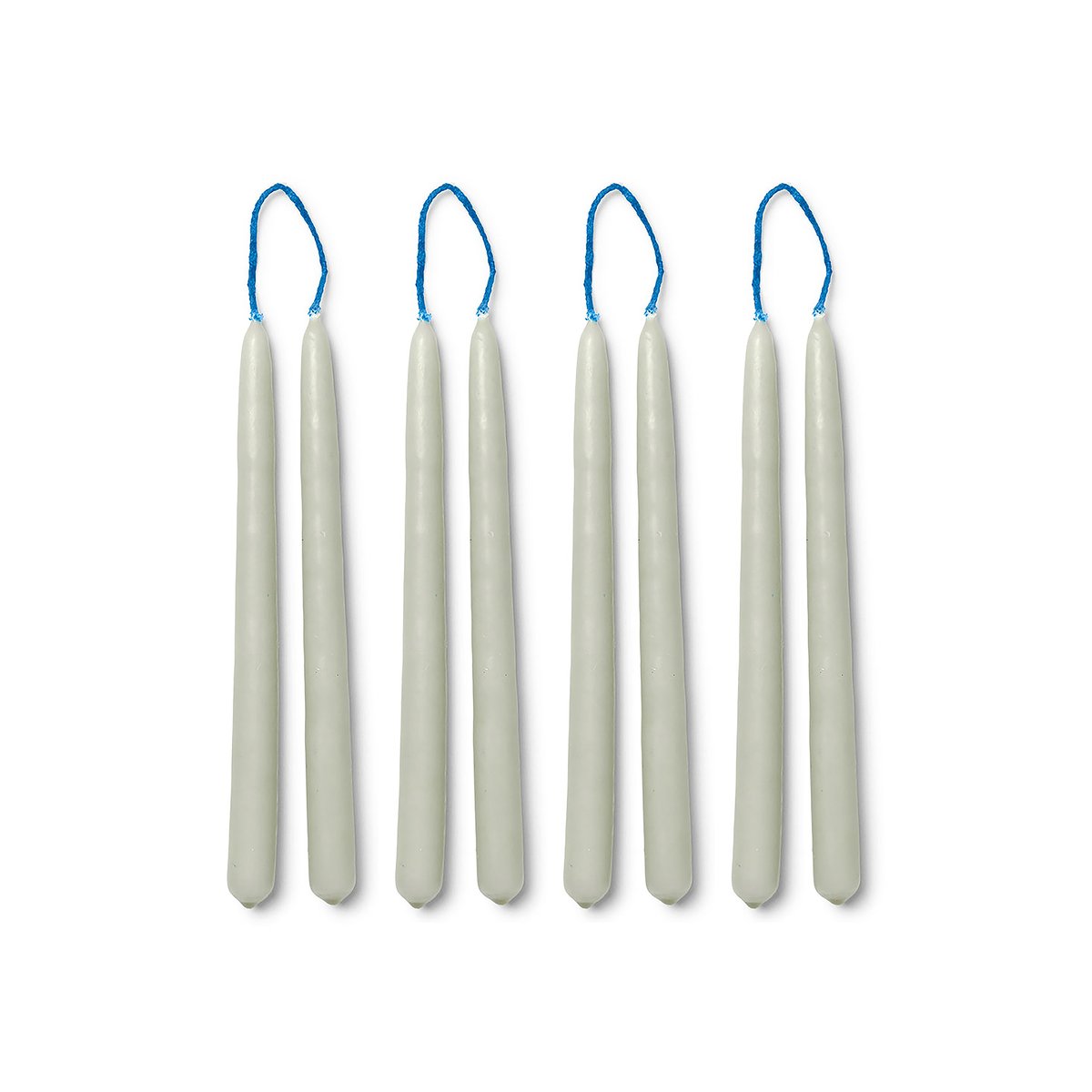 ferm LIVING Dipped candles käsintehdyt kynttilät 15 cm 8-pack Sage