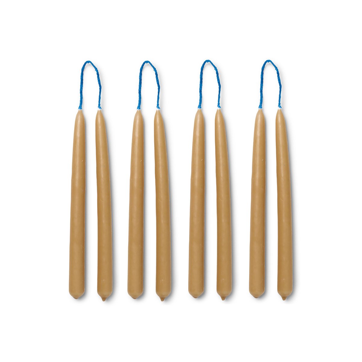 ferm LIVING Dipped candles käsintehdyt kynttilät 15 cm 8-pack Straw