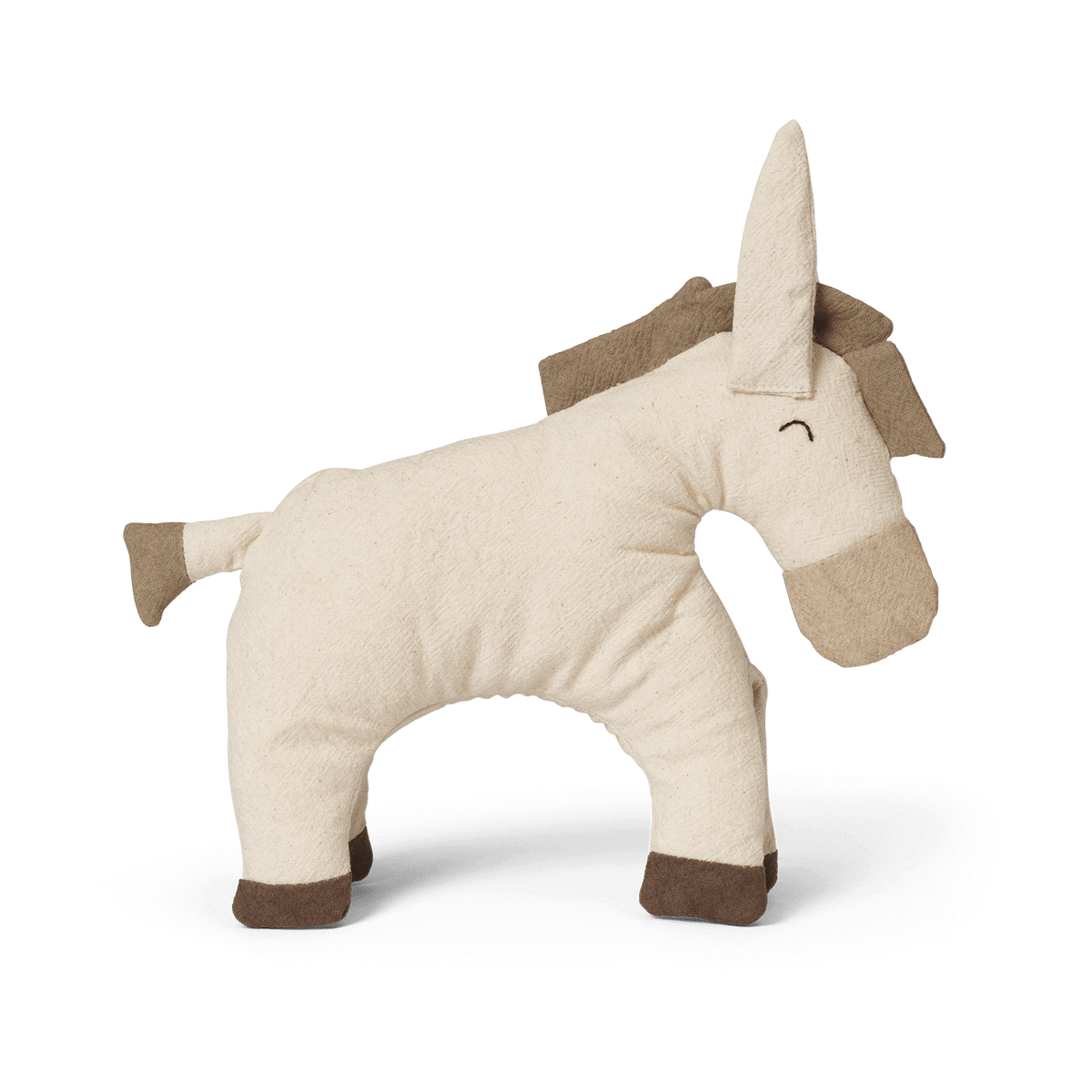 ferm LIVING Donkey pehmolelu Undyed-dark sand