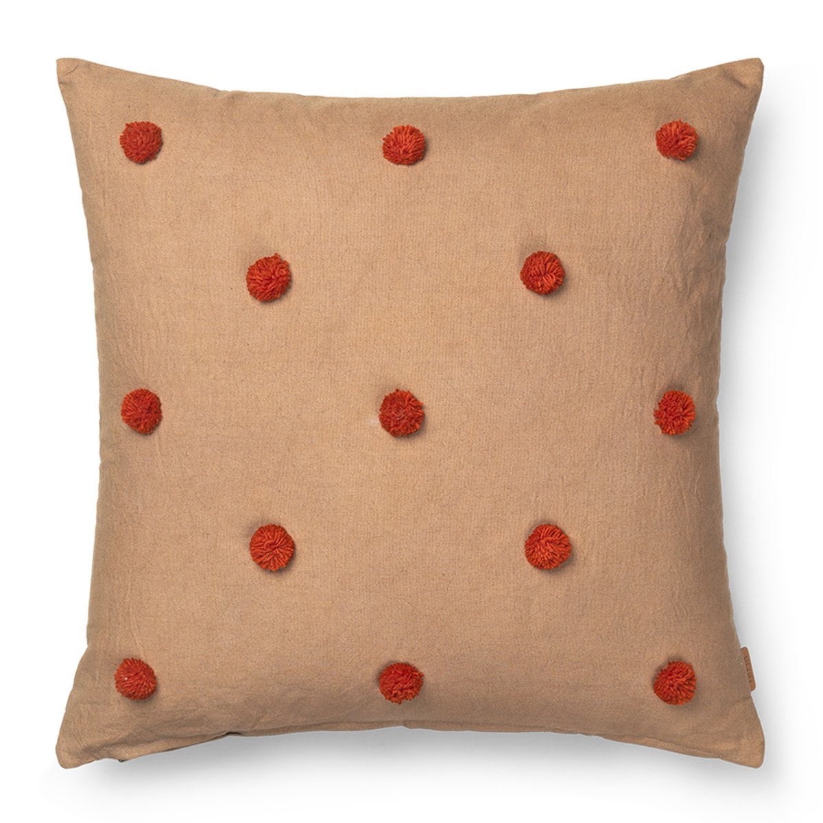 ferm LIVING Dot tyyny 50×50 cm Camel-red