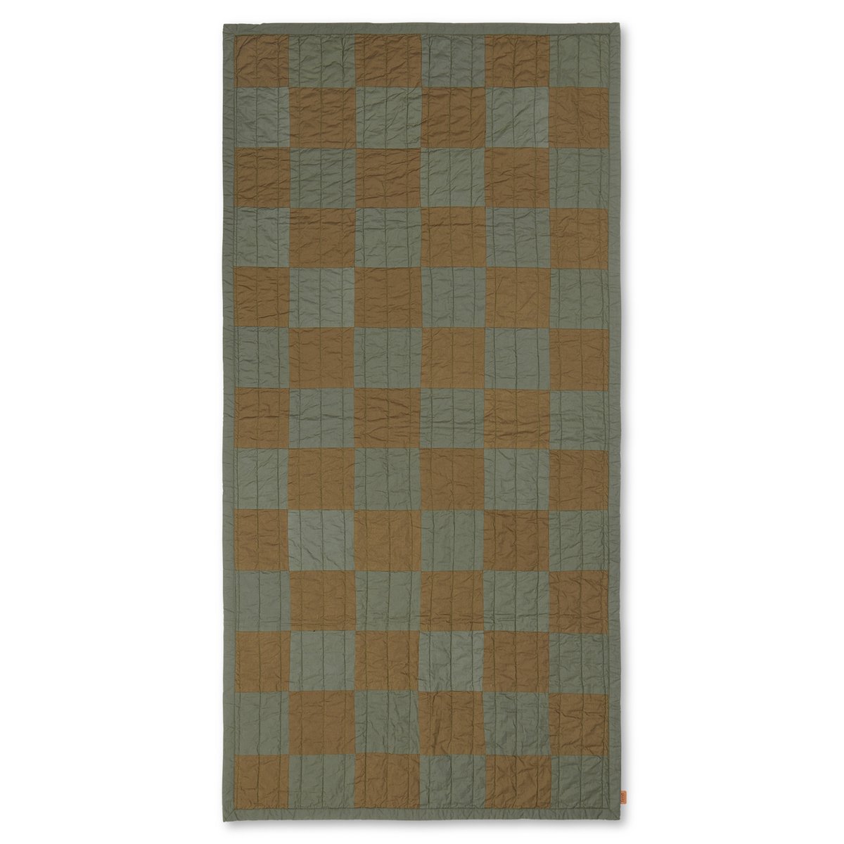 ferm LIVING Duo tikattu huopa 90×187 cm Green Tonal