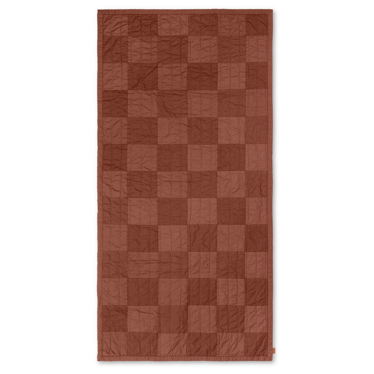 ferm LIVING Duo tikattu huopa 90×187 cm Red Brown Tonal