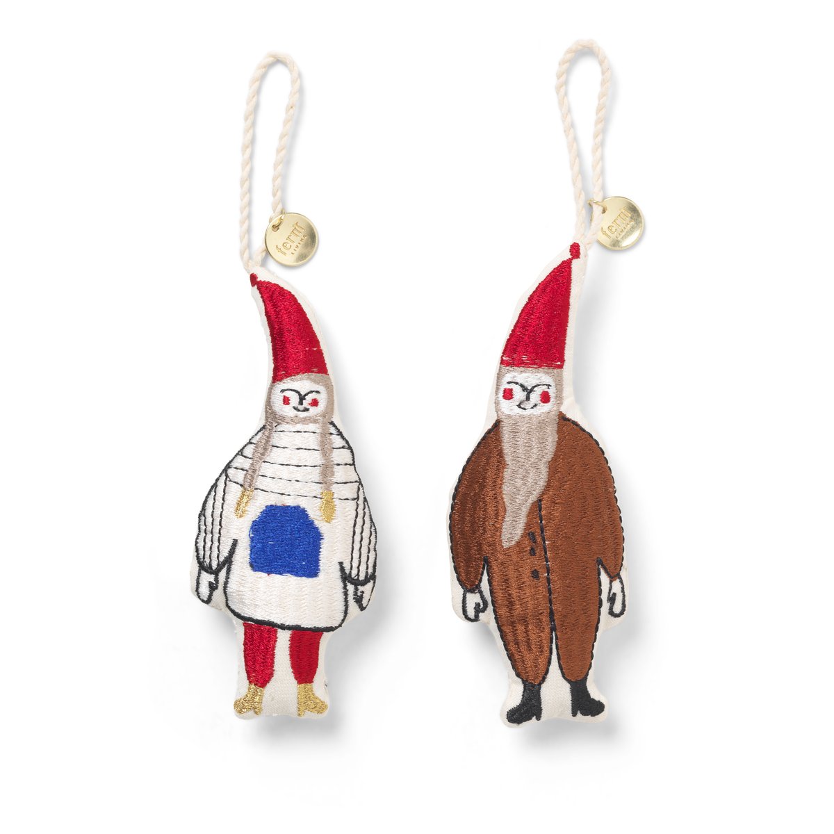 ferm LIVING Elf Pair -joulukuusenkoriste Multi