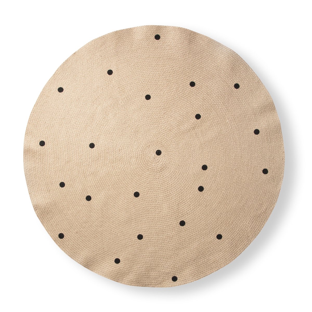 ferm LIVING ferm LIVING matto pyöreä Ø130 cm Black dots