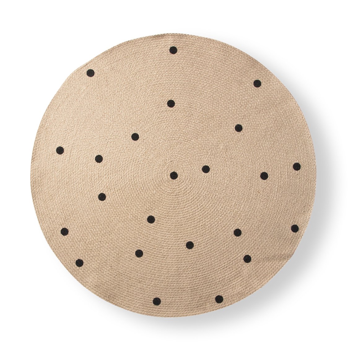 ferm LIVING ferm LIVING -matto pyöreä Black dots