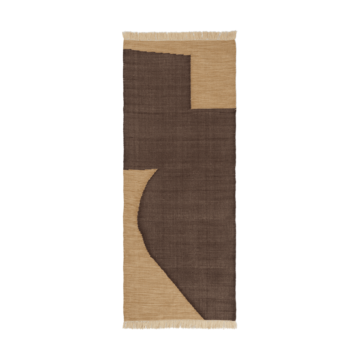 ferm LIVING Forene kävelymatto Tan-Chocolate 80×200 cm