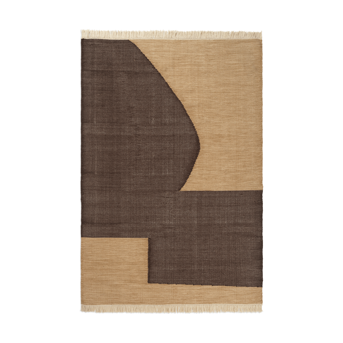 ferm LIVING Forene matto Tan-Chocolate 140×200 cm